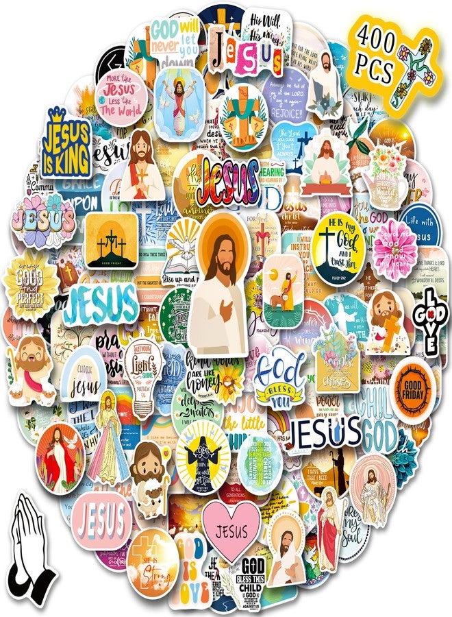 WAKEMOODEI 400PCS Christian Stickers, Jesus Bible Verse Stickers for Journaling Religious Motivational Quote Sticker Pack God Christian Gifts for Women Adults - Image 1